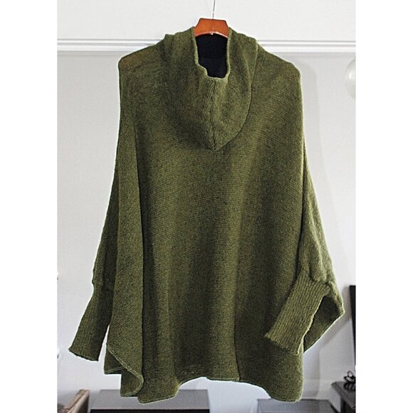 Kidka Iceland - 100% Wool Hooded Poncho, Made in Iceland, One Size - Picture 5 of 13